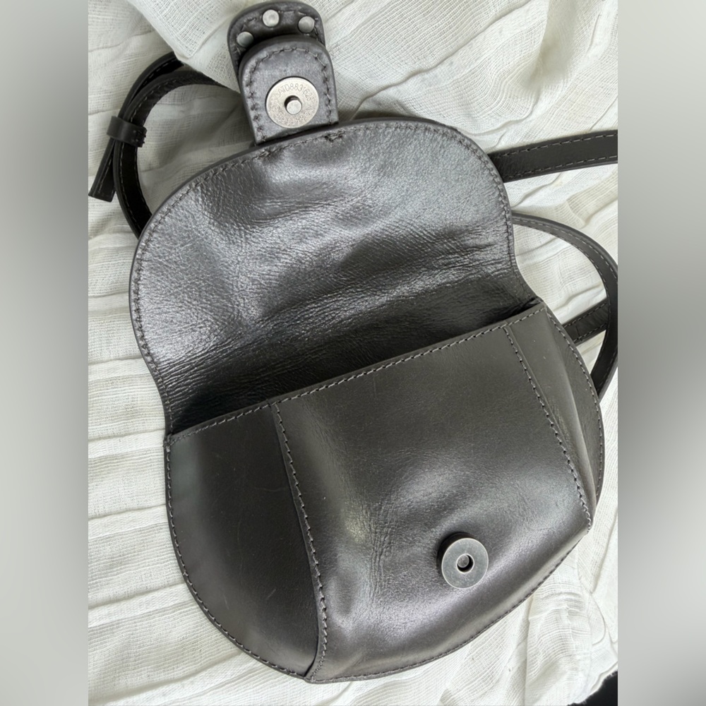 Free People We the Free Crescent Leather Crossbody • Onyx - Picture 6 of 7